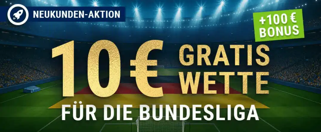 Jetzt die Bet-at-Home 10€ Freebet zur Bundesliga sichern Bundesliga Freebet bei Bet-at-Home