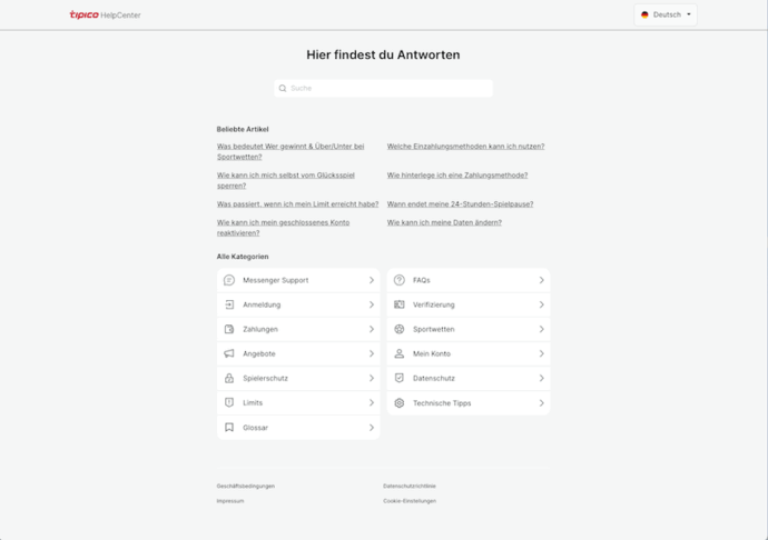 Tipico Kundenservice FAQ