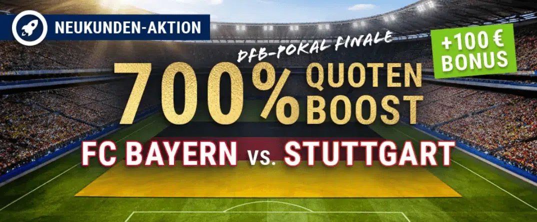 Jetzt den Bet-at-Home 700% Quotenboost zu Bayern - Stuttgart sichern DFB-Pokal Boost bei Bet-at-Home