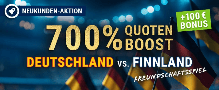Jetzt den Bet-at-Home 700% Quotenboost zu Deutschland - Finnland sichern WM Boost bei Bet-at-Home