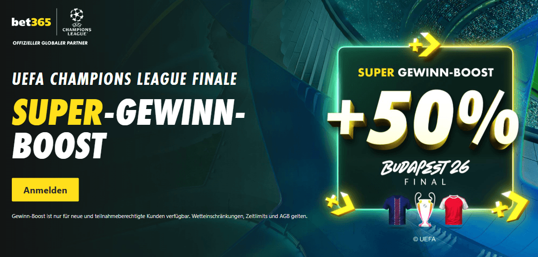 bei bet365 cl-wette boosten CL-Quotenboost bei bet365