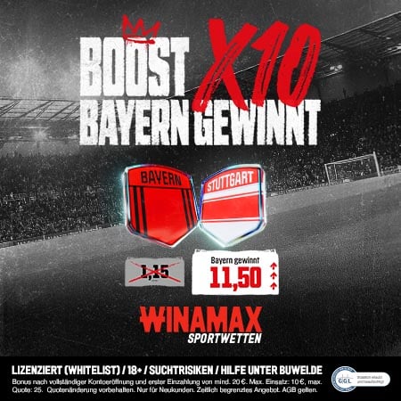 Jetzt Winamax 10x Boost holen Winamax Boost DFB Pokal Finale