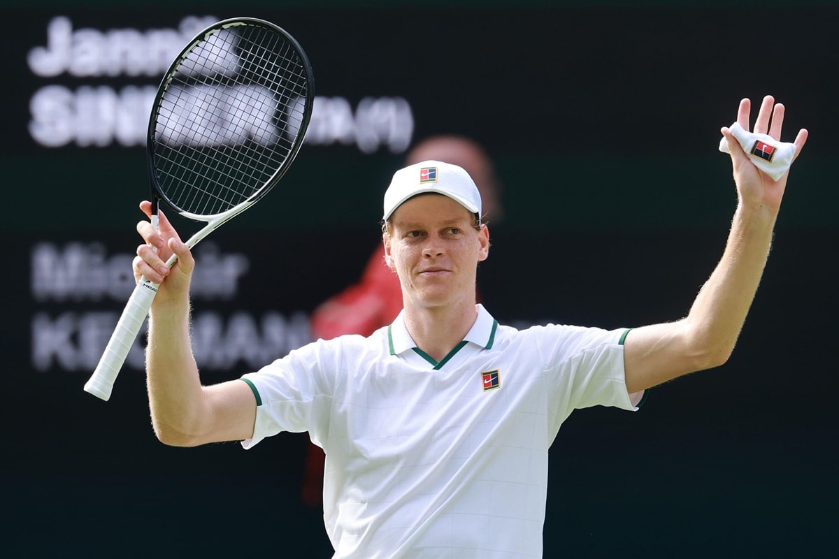 Wimbledon Tipps heute 01.07. Bild zeigt Jannik Sinner (© Associated Press / Alamy Stock Photo)