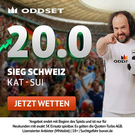 Jetzt den Oddset Football Quotenboost sichern Katar Schweiz TV Wetten