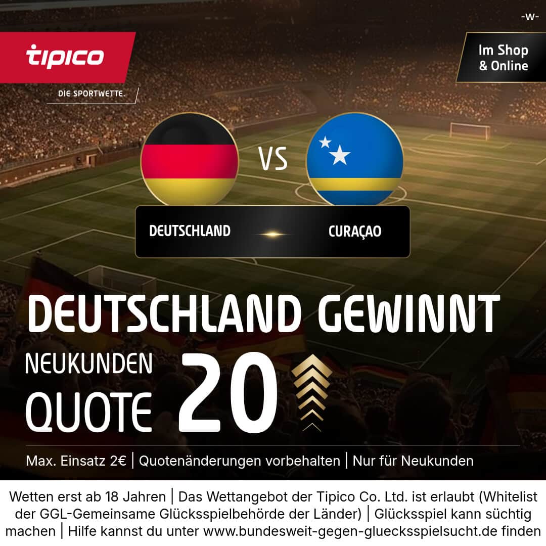 Tipico WM Quotenboost WM Quotenboost für Neukunden bei Tipico