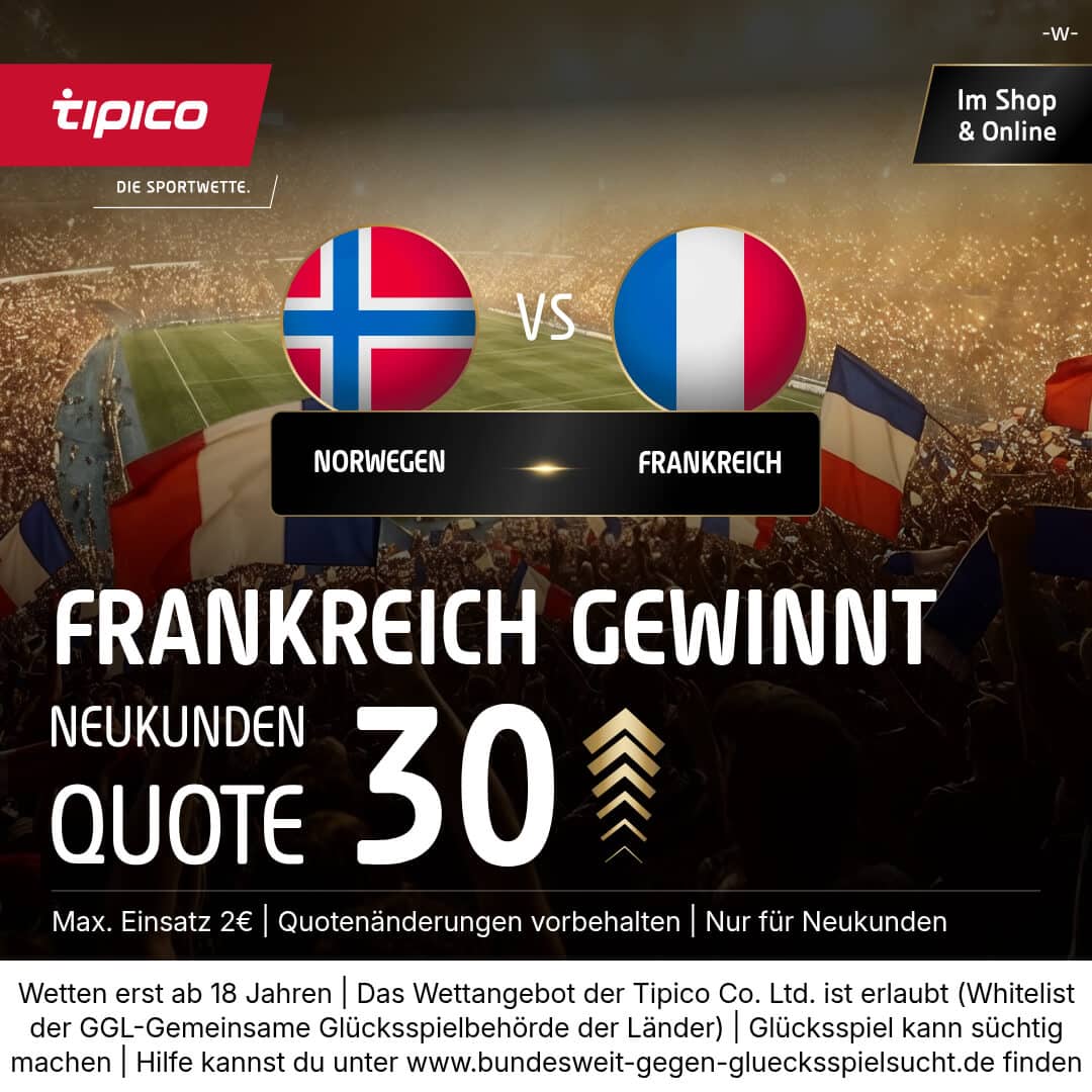 WM Quotenboost für Neukunden bei Tipico