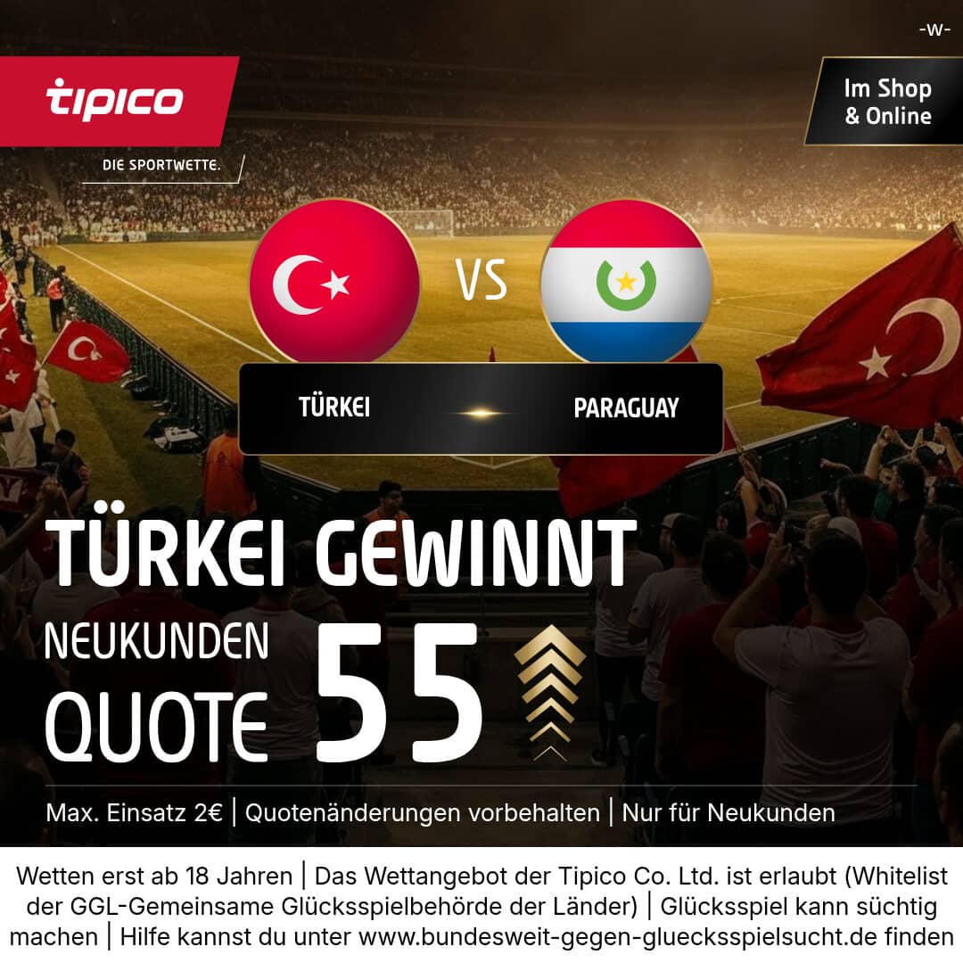Tipico WM Quotenboost WM Quotenboost für Neukunden bei Tipico