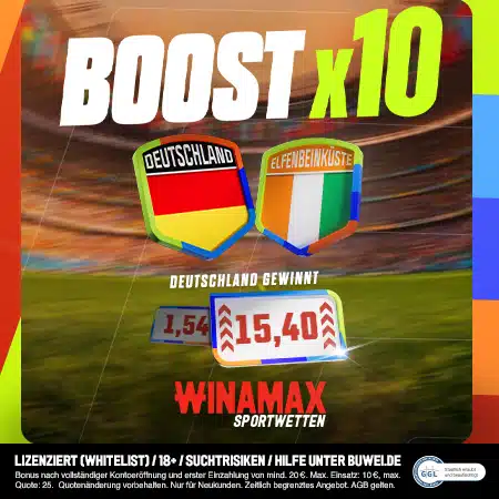 Winamax WM Boost Deutschland - Elfenbeinküste