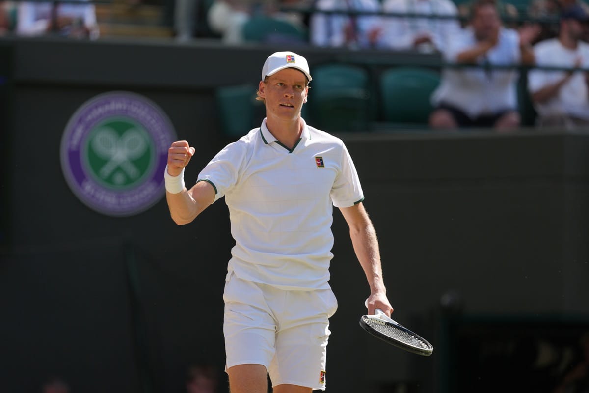 Wimbledon Tipps heute 10.07. Bild zeigt Jannik Sinner (© Associated Press / Alamy Stock Photo)