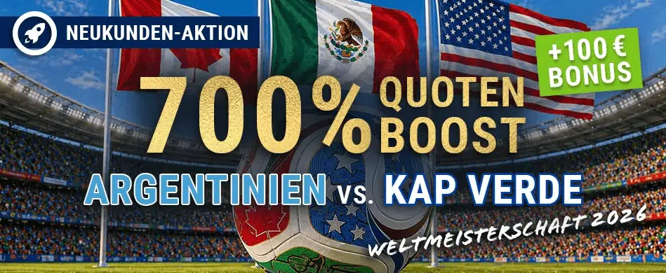 Jetzt den Bet-at-Home 700% Quotenboost zu Argentinien - Kap Verde sichern WM Boost bei Bet-at-Home
