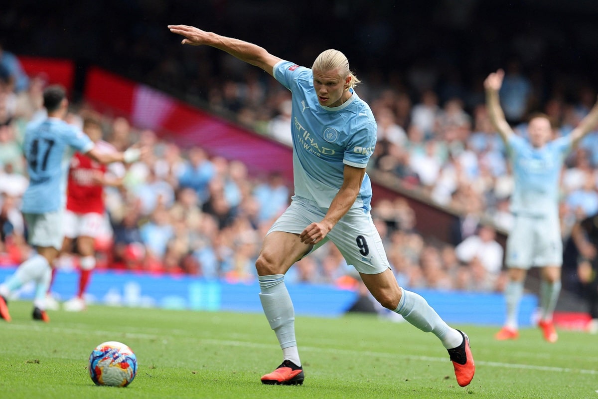 Erling Haaland / Man City Bournemouth Prognose (© Andrew Orchard sports photography / Alamy Stock Photo) Man City Bournemouth Tipp