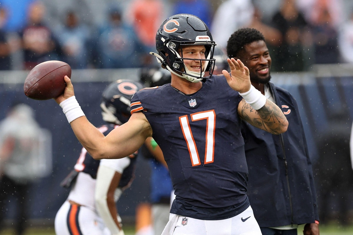Tyson Bagent / Chicago Bears Philadelphia Eagles Prognose und Tipp (© Tribune Content Agency LLC / Alamy Stock Photo) Chicago Bears Philadelphia Eagles Tipp