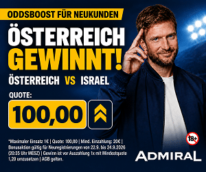 Jetzt Admiral Quotenboost holen Admiral Österreich Quotenboost