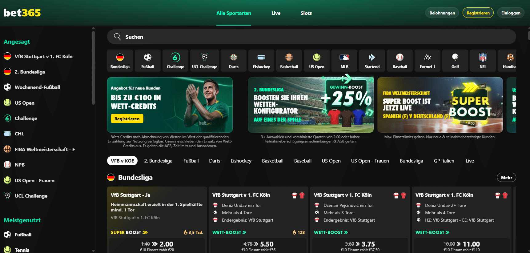 Bet365 Wettseite
