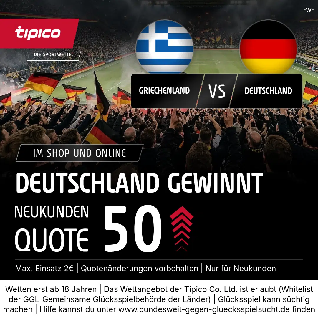 Tipico Quotenboost Nations League Tipico Boost Griechenland Deutschland