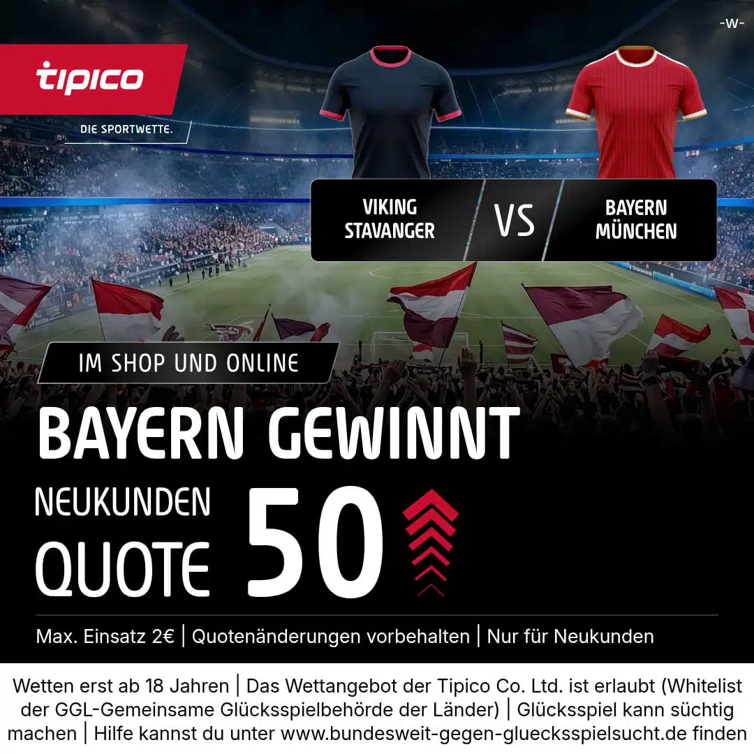 Tipico Quotenboost Champions League Bayern Viking Champions League Amazon Übertragung