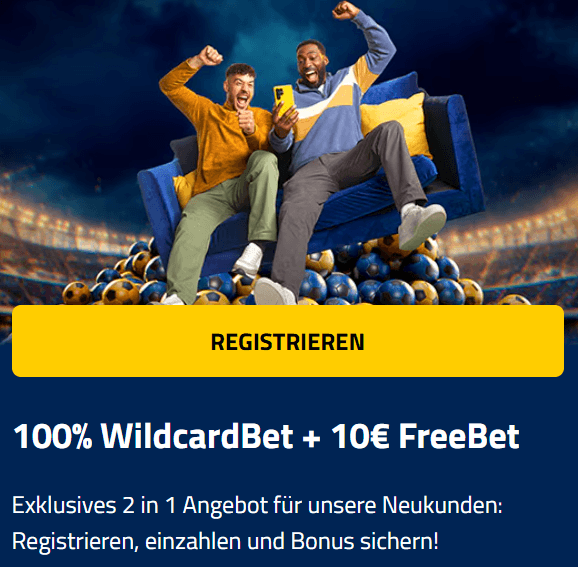Jetzt AdmiralBet Free Bet & WildcardBet holen 90 Euro WildcardBet plus 10 Euro Free Bet Neukundenbonus AdmiralBet