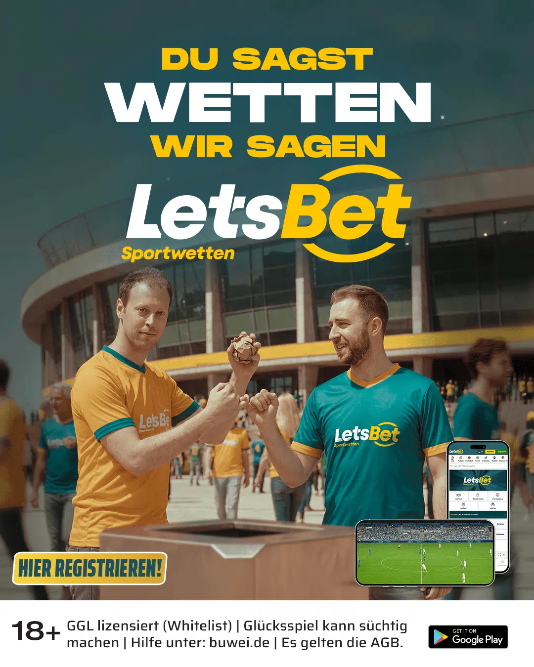 LetsBet Bonus Bis zu 100 € Bonus bei LetsBet