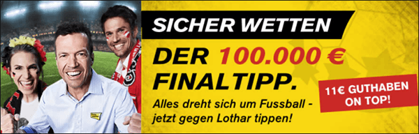 Interwetten Finaltipp 100.000 Euro gewinnen