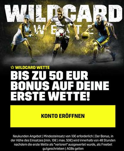 DAZN Bet: 50€ Wildcard Wette als Bonus