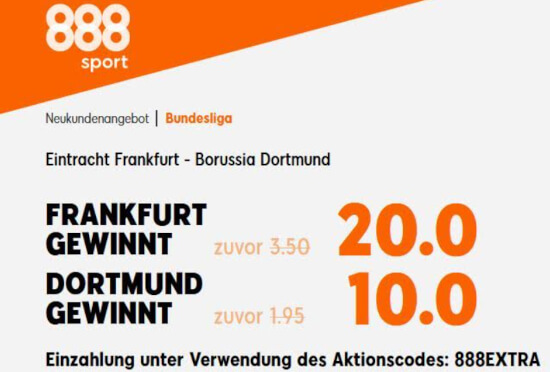 888Sport Bundesliga Quotenboost