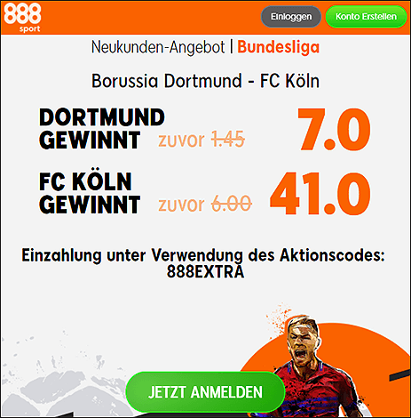 888Sport Bundesliga Quotenboost