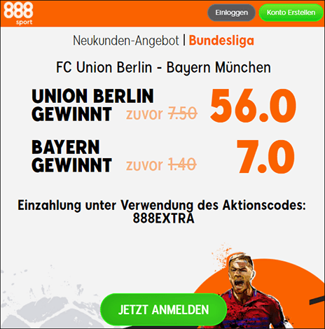 888Sport Bundesliga Quotenboost