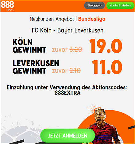 888Sport Bundesliga Quotenboost
