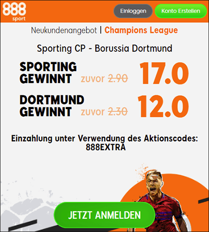 888Sport Champions League Quotenboost