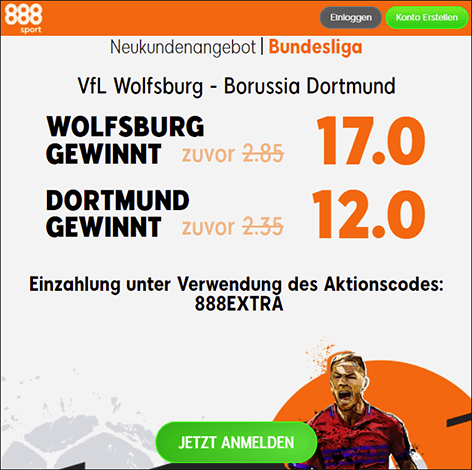 888Sport Bundesliga Quotenboost