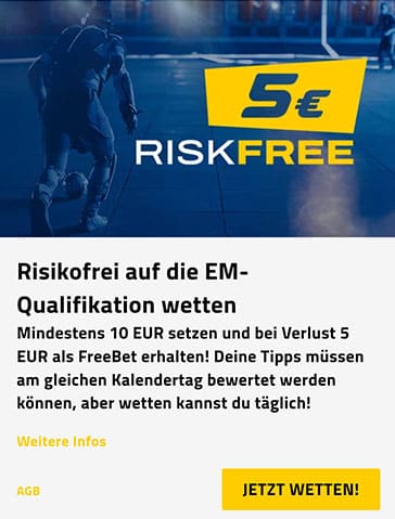 AdmiralBet 5 Euro riskfree