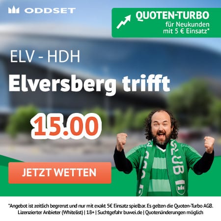 15.0 Quotenturbo zu Elversberg vs. Heidenheim bei Oddset