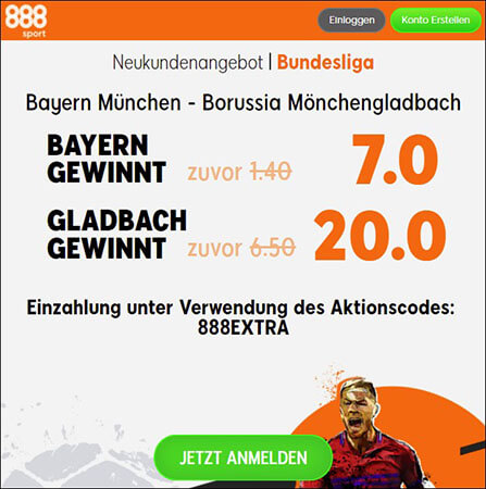888Sport Bundesliga Quotenboost