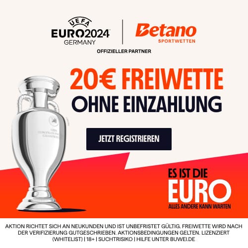 Betano: 20€ Freiwetten