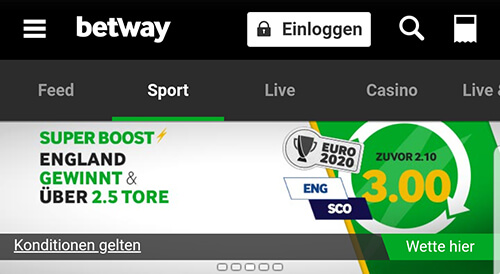 Betway EM Quotenboost England