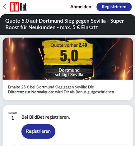 Dortmund Sevilla Bildbet Boost