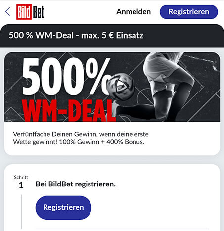 grafik bildbet 500% WM-Deal