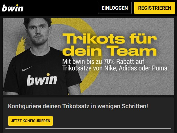 Bwin Trikot-Rabatt