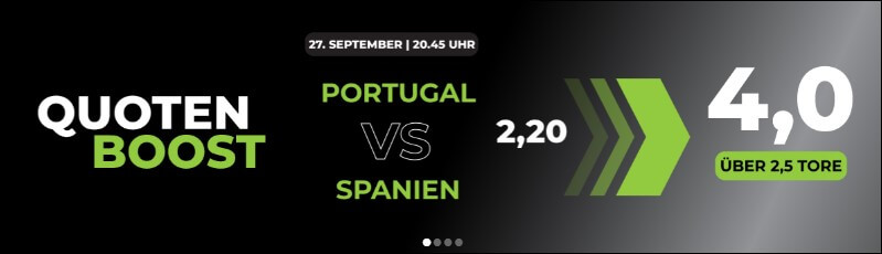 happybet quotenboost portugal spanien