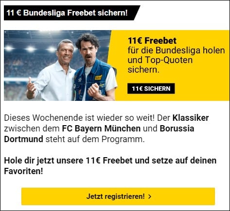 Interwetten Bonuscode 11€ Freebet