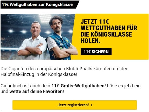 Interwetten Bonuscode 11€ Gratis Wettguthaben