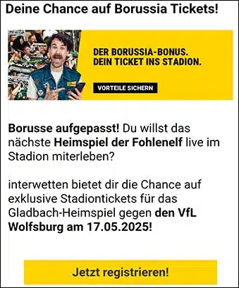 Interwetten Gladbach Bonus