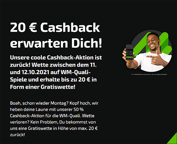 Mobilebet Bis zu 20 Euro Cashback