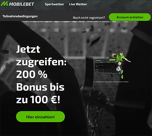 Mobilebet 200% Neukundenbonus