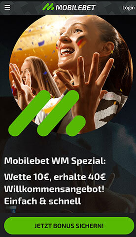 Mobilebet 400% Neukundenbonus