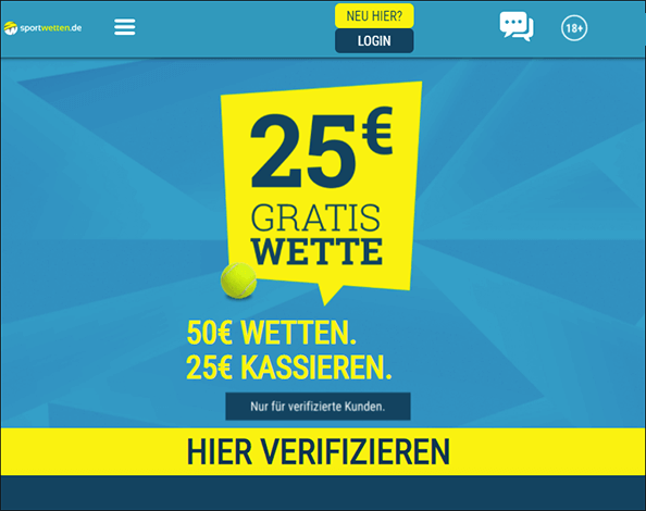 Sportwetten.de 25€ Gratiswette