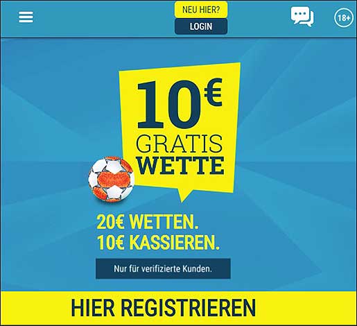 Sportwetten.de 10€ Bundesliga Gratiswette