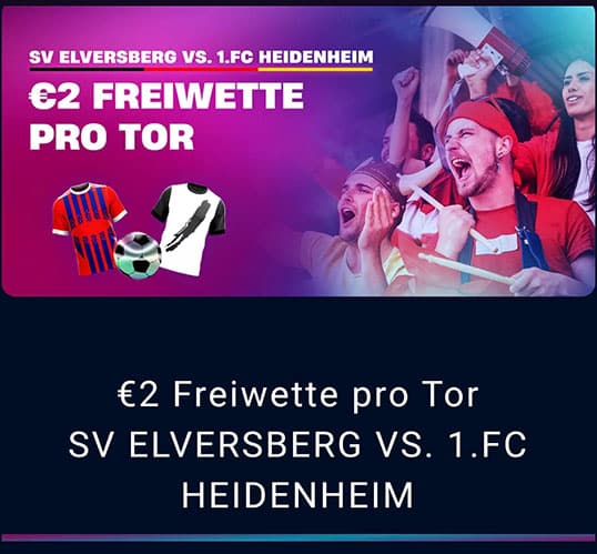 VBET: 2€ Freebets pro erzieltem Tor