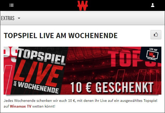 10 Euro Winamax Freebet der Woche