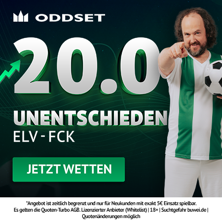 20.0 Quotenturbo zu Elversberg -Kaiserslautern bei Oddset